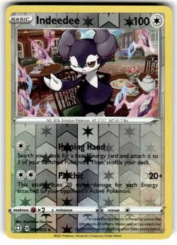 Pokemon - Indeedee 056/072 - Reverse Holo Rare- Shining Fates - NM - Image 1