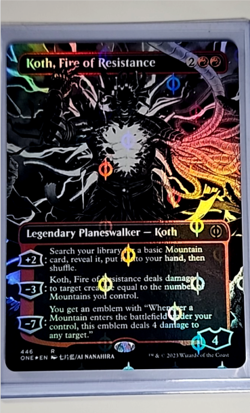 2023 MTG Magic the Gathering ONE Step and Compleat Foil Koth Fire of Resistance - Image 1