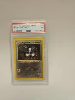 MAGNETON 10/64 Unlimited Neo Revelation Holo Rare Pokemon Card PSA 7 NM - Image 1