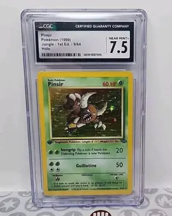 Pinsir 1st Edition 9/64 Holo Jungle Set 1999 Pokemon Card Graded CGC 7.5 Mint - Image 2