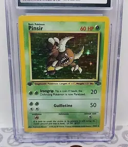 Pinsir 1st Edition 9/64 Holo Jungle Set 1999 Pokemon Card Graded CGC 7.5 Mint - Image 3