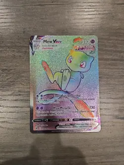 Pokemon Mew VMAX Rainbow Rare Card 268/264 Fusion Strike Near Mint Pack Fresh - Image 1