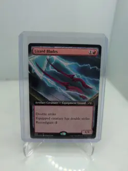 MTG Lizard Blades 468 Rare Extended Art Kamigawa Neon Dynasty - Image 1