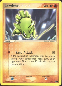 Larvitar Pop Series 1 Promo Collection Set Common Pokemon Card 11/17 NM - Image 1