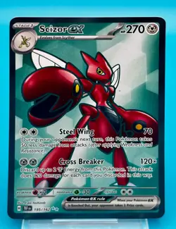 Scizor EX #195 Ultra Rare Holo 195/162 Temporal Forces NM Full Art Pokemon Card - Image 1