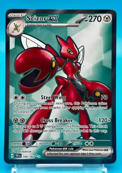 Scizor EX #195 Ultra Rare Holo 195/162 Temporal Forces NM Full Art Pokemon Card - Image 2