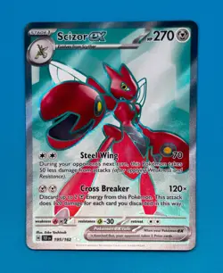 Scizor EX #195 Ultra Rare Holo 195/162 Temporal Forces NM Full Art Pokemon Card - Image 4