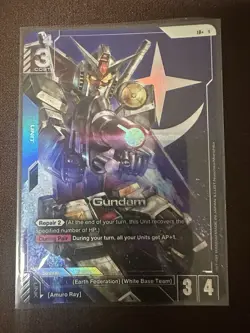 ST01-001 LR+ Gundam Rx-78-2 Alt Art NM Freshly Pulled Gundam Card Game Bandai - Image 1