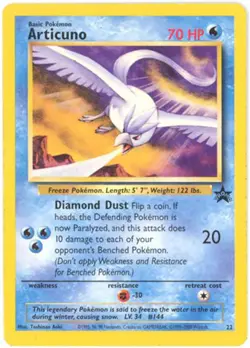 Pokemon Card - Black Star Promo #22 - ARTICUNO *Played* - Image 1