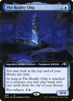MTG The Reality Chip 449 Rare Extended Art Kamigawa Neon Dynasty - Image 1