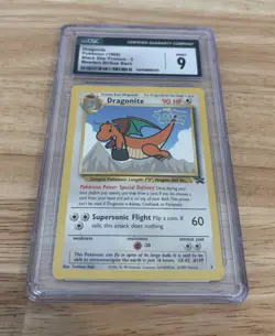 CGC 9 MINT Dragonite # 5 WB Movie WOTC Black Star PROMO Pokemon Card - Image 3