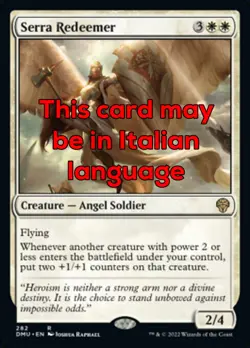 MTG SERRA REDEEMER 282 FOIL EXC - GREENHOUSE REDEEMER - DMU X IT - MAGIC - Image 1