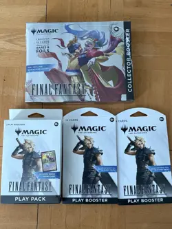 MTG Final Fantasy - Collector Omega Booster & Play Pack & 2 Play Boosters NEW - Image 1