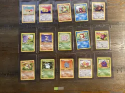 1st Edition Jungle Ungraded Pokemon Trading Card Collection Set of 15 Cards - Image 1