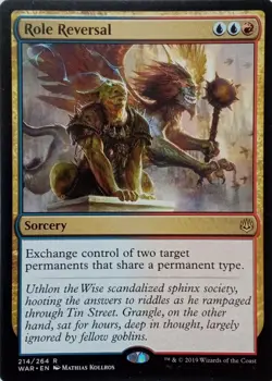 214/264 ROLE REVERSAL RARE WAR OF THE SPARK MTG CARD - Image 1