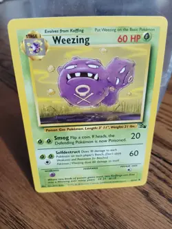 Pokemon -WEEZING 45/62 - Fossil Set - VINTAGE WOTC Card - Unlimited - NM - Image 1