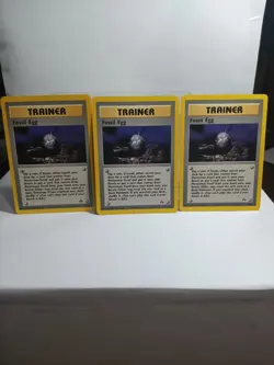 (3) Fossil Egg 72/75 Uncommon Neo Discovery Pokemon Trainer Card TCG WOTC NM - Image 1