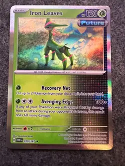 Pokemon TCG Holo Iron Leaves 019/167 Black Star Future Card - Image 1