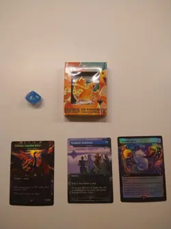 MTG FINAL FANTASY PROMO LOT FOIL DICE PIN DIABOLOS D10 BLUE CHOCOBO RARE D10 - Image 1