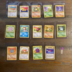 14 Ungraded 1st Edition Jungle Pokemon Trading Card Collection Set - Image 1