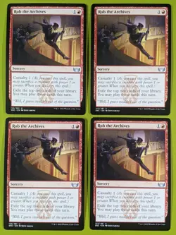 Rob the Archives x4 Streets of New Capenna 4x Magic the Gathering MTG - Image 1