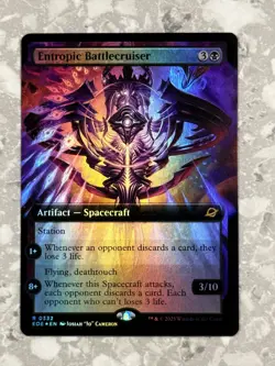 Entropic Battlecruiser (Extended Art) 332 FOIL R MTG Edge of Eternities NM X1 - Image 1