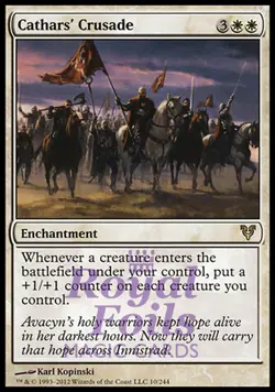 Cathars' Crusade **FOIL** MTG Avacyn Restored NM - Image 1