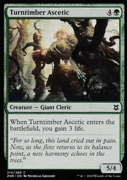 Turntimber Ascetic (214) Zendikar Rising - English - Common - MTG - Image 1