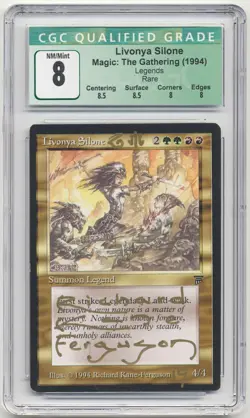 Graded Signed Altered Livonya Silone CGC Legends Art Richard Kane Ferguson MTG! - Image 1