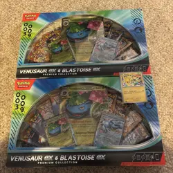 Pokemon TCG Venusuar And Blastoise Ex Premium Collection + Pikachu Worlds Promo - Image 1