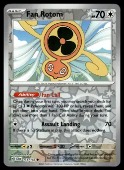 FAN ROTOM [FOIL] - 118/131 - STELLAR CROWN SCR POKEMON REVERSE - NM - Image 1