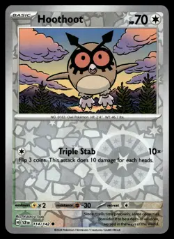 HOOTHOOT [FOIL] - 114/131 - STELLAR CROWN SCR POKEMON REVERSE - NM - Image 1