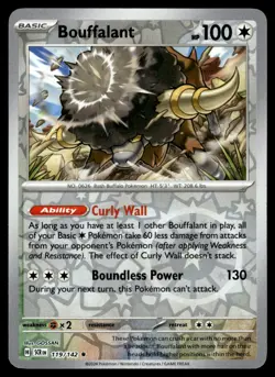 BOUFFALANT [FOIL] - 119/131 - STELLAR CROWN SCR POKEMON REVERSE - NM - Image 1