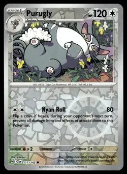 PURUGLY [FOIL] - 117/131 - STELLAR CROWN SCR POKEMON REVERSE - NM - Image 1