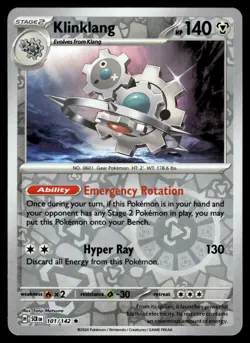KLINKLANG [FOIL] - 101/131 - STELLAR CROWN SCR POKEMON REVERSE - NM - Image 1