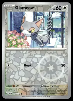 GLAMEOW [FOIL] - 116/131 - STELLAR CROWN SCR POKEMON REVERSE - NM - Image 1