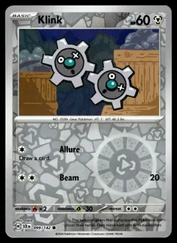 KLINK [FOIL] - 099/131 - STELLAR CROWN SCR POKEMON REVERSE - NM - Image 1