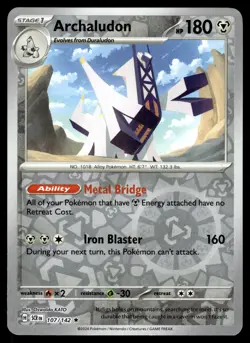 ARCHALUDON [FOIL] - 107/131 - STELLAR CROWN SCR POKEMON REVERSE - NM - Image 1