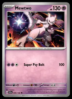 MEWTWO - 059/131 - STELLAR CROWN SCR C/U POKEMON ENG - NM - Image 1