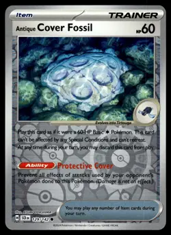 ANTIQUE COVER FOSSIL [FOIL] - 129/131 - STELLAR CROWN SCR POKEMON REVERSE - NM - Image 1