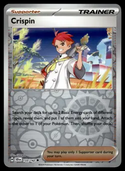 CRISPIN [FOIL] - 133/131 - STELLAR CROWN SCR POKEMON REVERSE - NM - Image 1