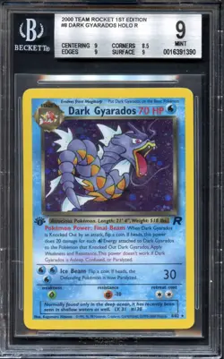 Pokemon Dark Gyarados Team Rocket 1st Edition Holo Rare #8 BGS 9 Mint Subs - Image 1