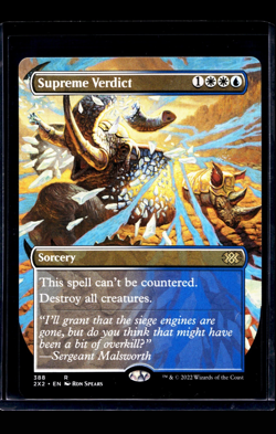 2022 MTG Magic the Gathering 2X2 Double Masters Borderless #388 Supreme Verdict - Image 1