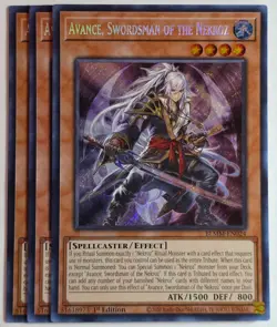 Yugioh x3 Avance, Swordsman of the Nekroz BLMM-EN024 Secret Rare 1st Ed - Image 1