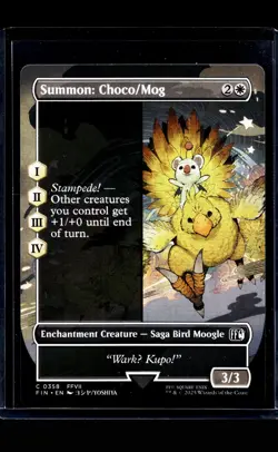 2025 MTG Magic the Gathering FIN Final Fantasy Borderless #358 Summon Choco Mog - Image 1