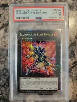 YUGIOH PSA 10 2023 Salamangreat Blaze Dragon TN23-EN007 QCR 🔥 - Image 1