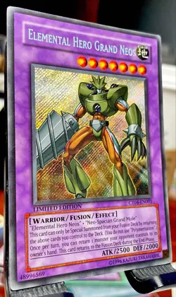 CT04-EN001 Elemental Hero Grand Neos Secret Rare Limited Edition NM Yugioh Card - Image 2