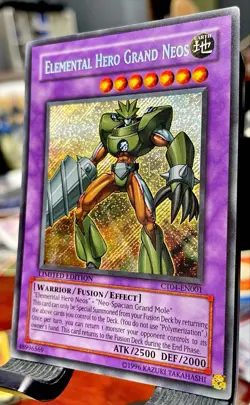 CT04-EN001 Elemental Hero Grand Neos Secret Rare Limited Edition NM Yugioh Card - Image 3