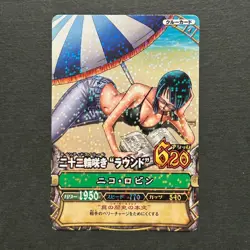 M1099 Nico Robin in Bikini Holo Japanese One Piece Berry Match Carddass Card - Image 1