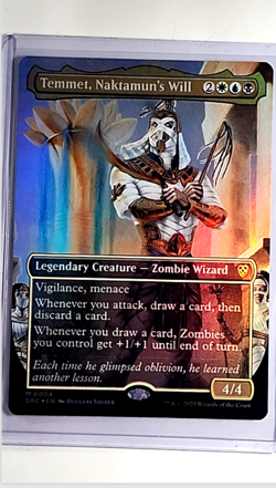 2025 MTG Magic the Gathering DFT Aetherdrift Borderless #4 Temmet Naktamuns Will - Image 1